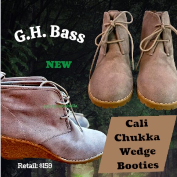 🆕G.H. Bass Cali Chukka Wedge Boots - Picture 1 of 8